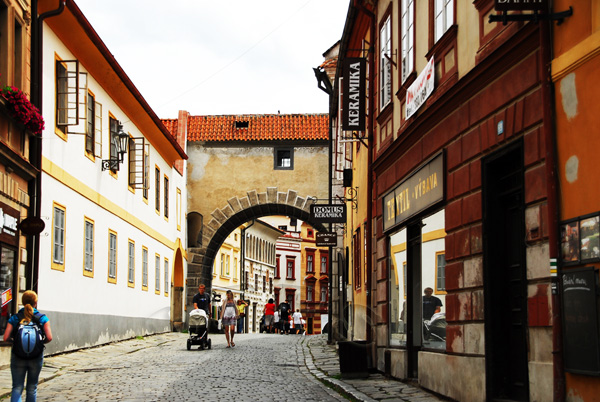 Český Krumlov, Calle típica