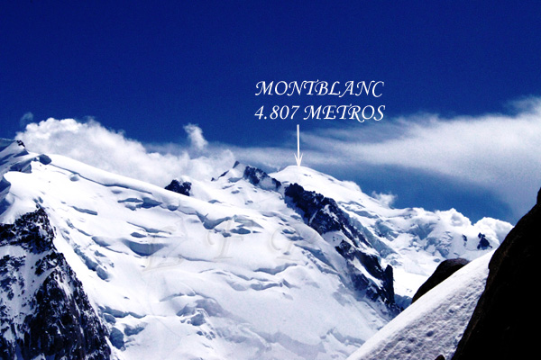 El Mont BLanc visto desde Aguille du Midi El Mont BLanc visto desde Aguille du Midi