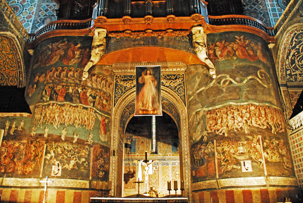 Albi, Frescos del Juicio Final en la Catedral de Santa Cecilia